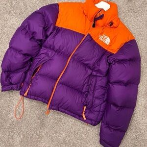 North Face 1996 retro Nuptse purple and orange men's size S